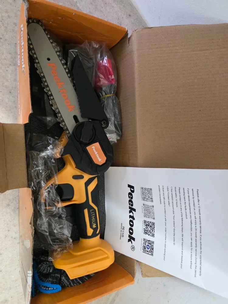 PeekTook Cordless Mini Chainsaw - NEW in box image indicator(2)