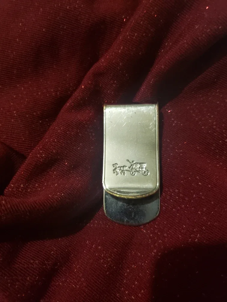 Coach Silver tone  Money Clip