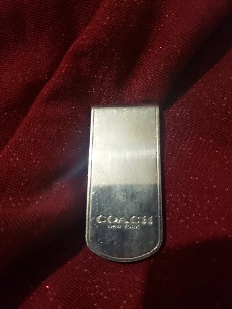 Coach Silver tone  Money Clip image indicator(2)