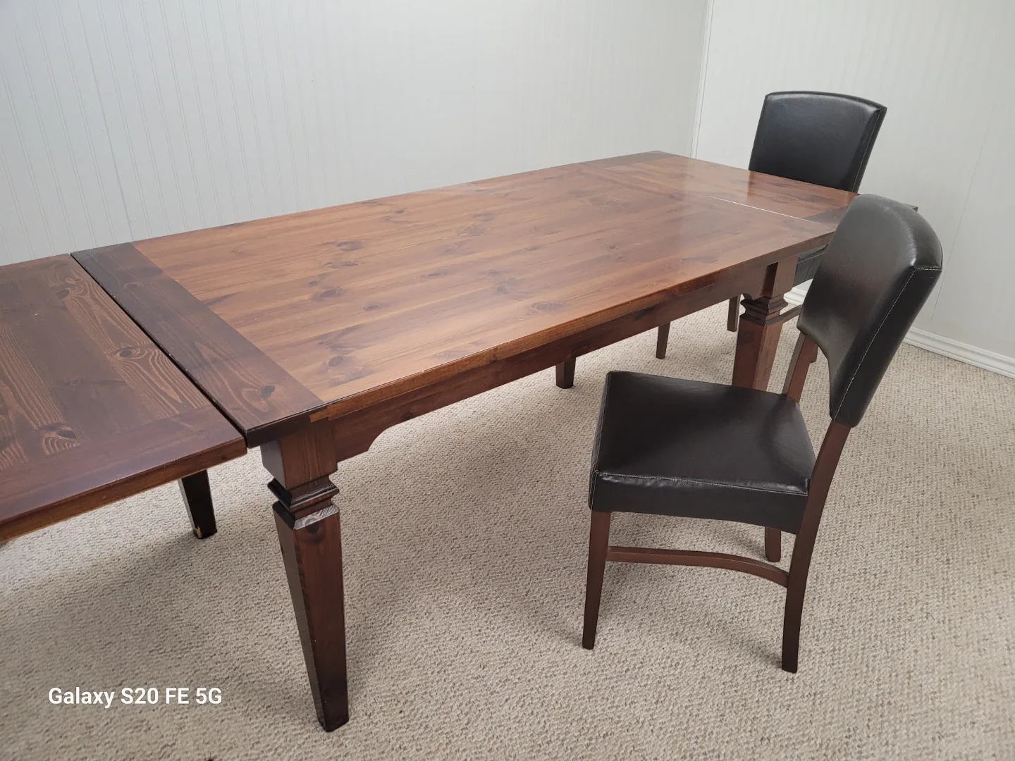 Solid wood dinning table and chairs