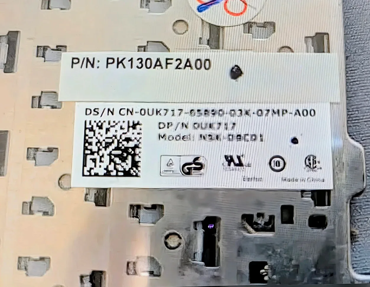 Dell Latitude E6410 US style non backlight keyboard image indicator(3)