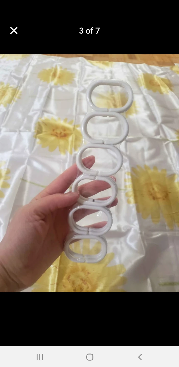Sunflower Shower Curtain with Rings - photo 3