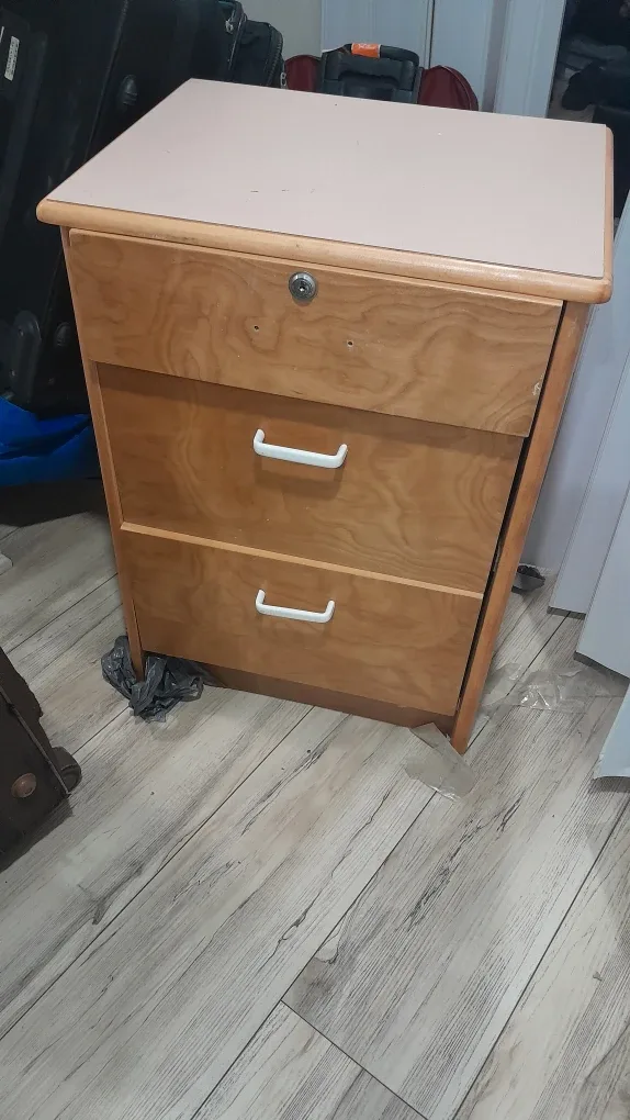 Wooden 2-Drawer Filing Cabinet
