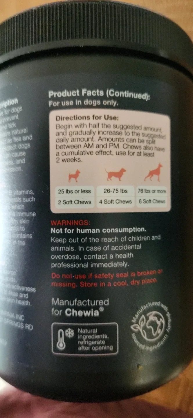 Chewia Flea & Tick Soft Chews for Dogs image indicator(4)
