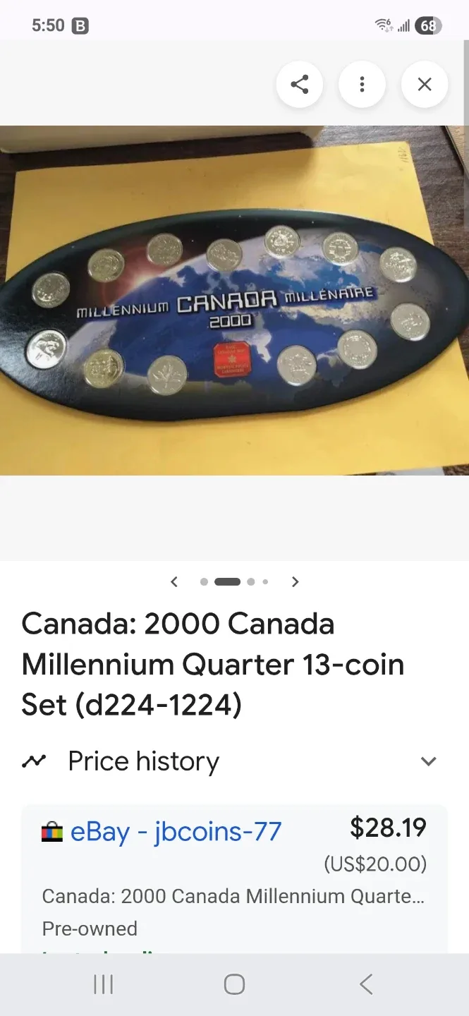 Royal Canadian 🇨🇦 Mint Millennium Quarters Set image indicator(9)