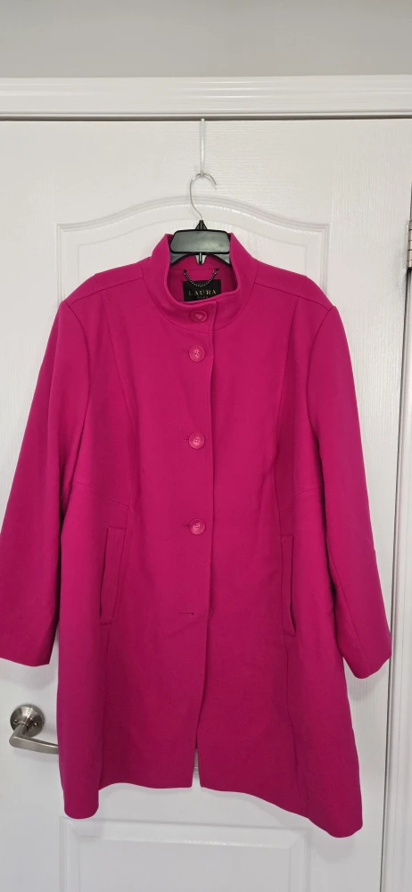 Laura Plus Fuchsia Coat - Size 24