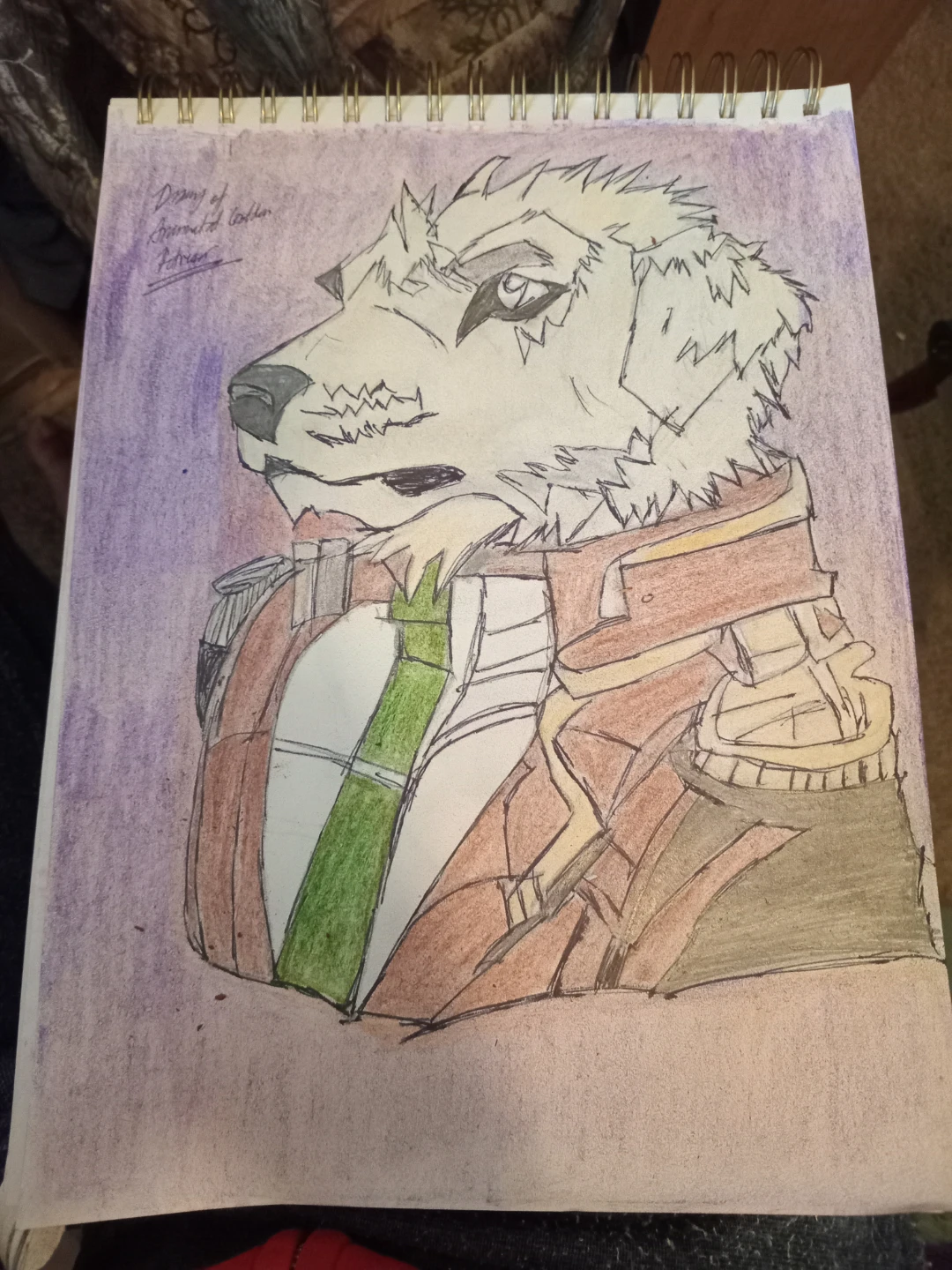 Purple Dog Knight Drawing Illustration by Custom Artist - photo 2