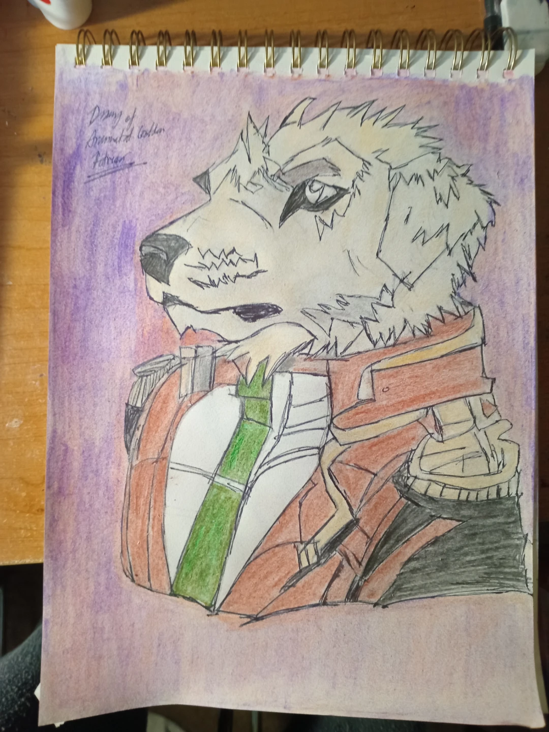 Purple Dog Knight Drawing Illustration by Custom Artist - photo 3