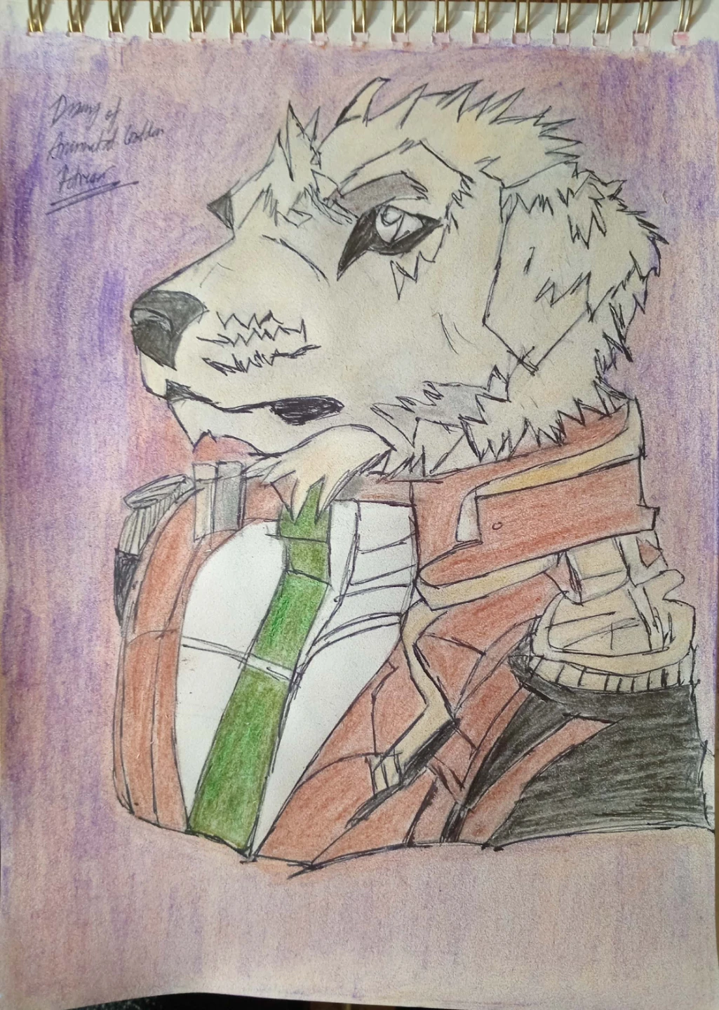 Purple Dog Knight Drawing Illustration by Custom Artist - photo 5