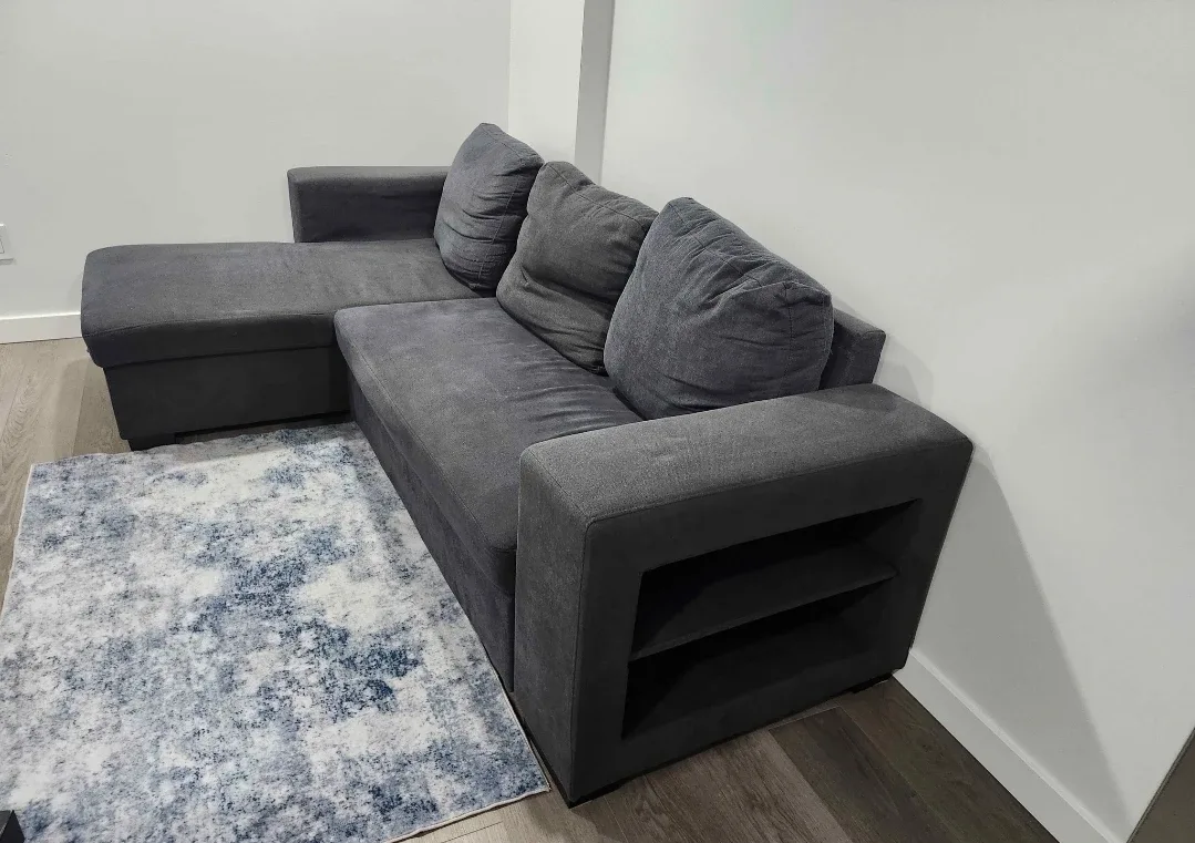 Grey Sectional Sofa and pull out bed image indicator(2)