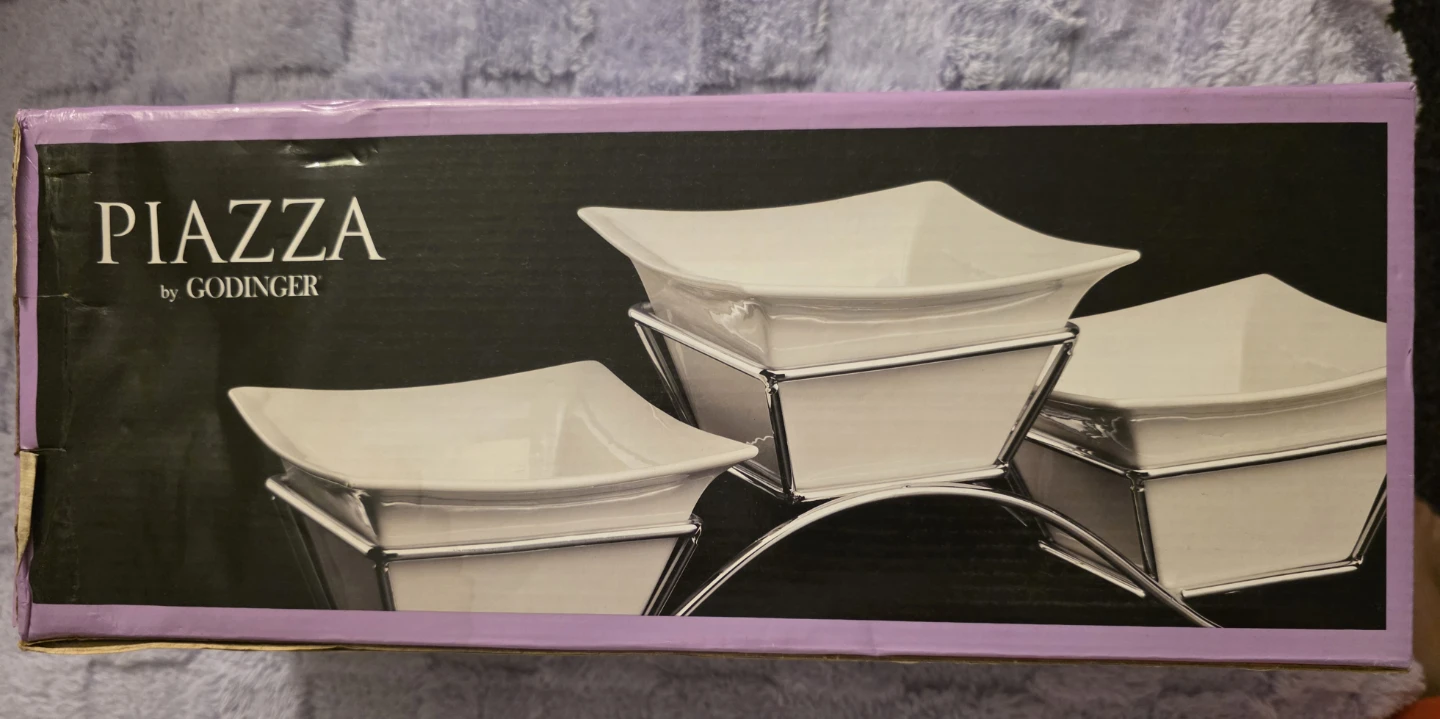 Godinger Piazza 4 Pc Relish Server