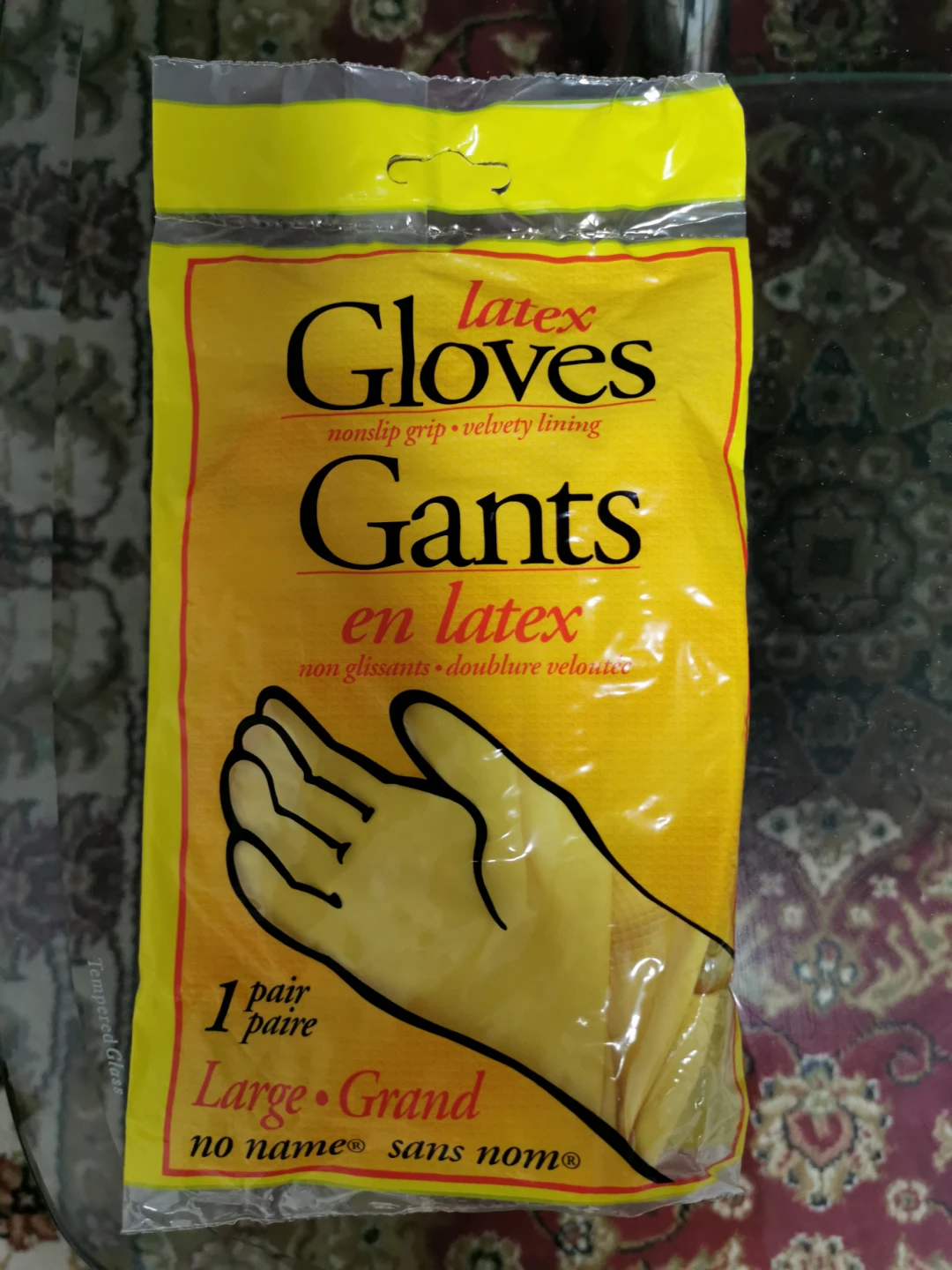 Large pair of latex glove