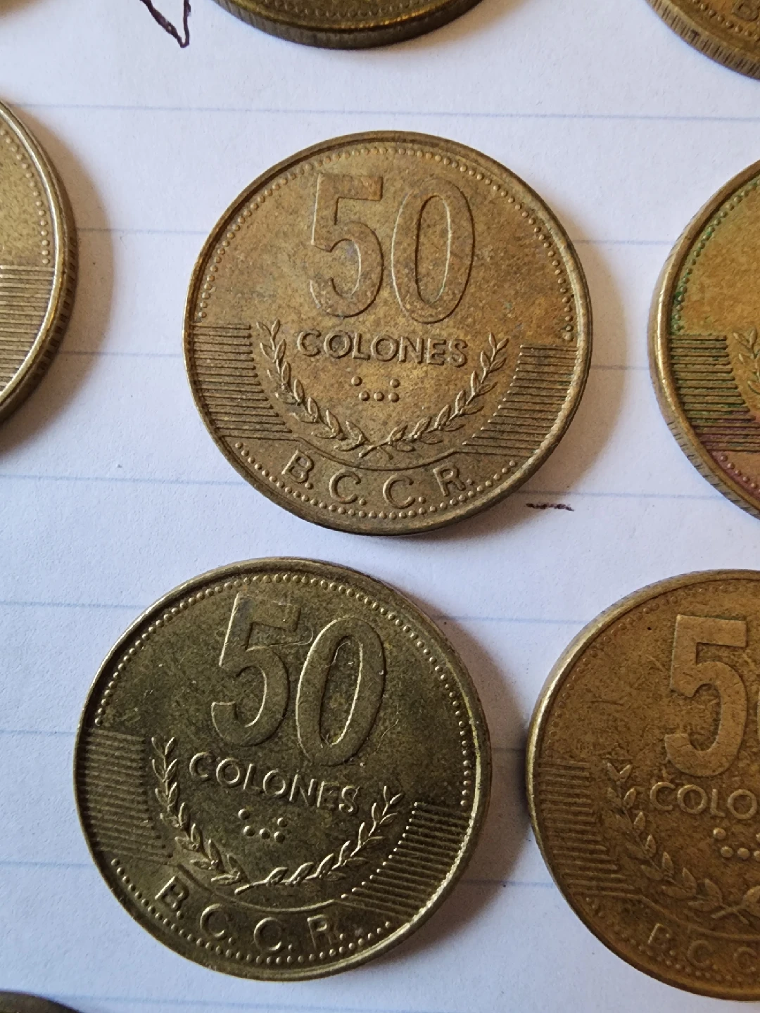 Costa Rican Colones Coins - Various Denominations - photo 4