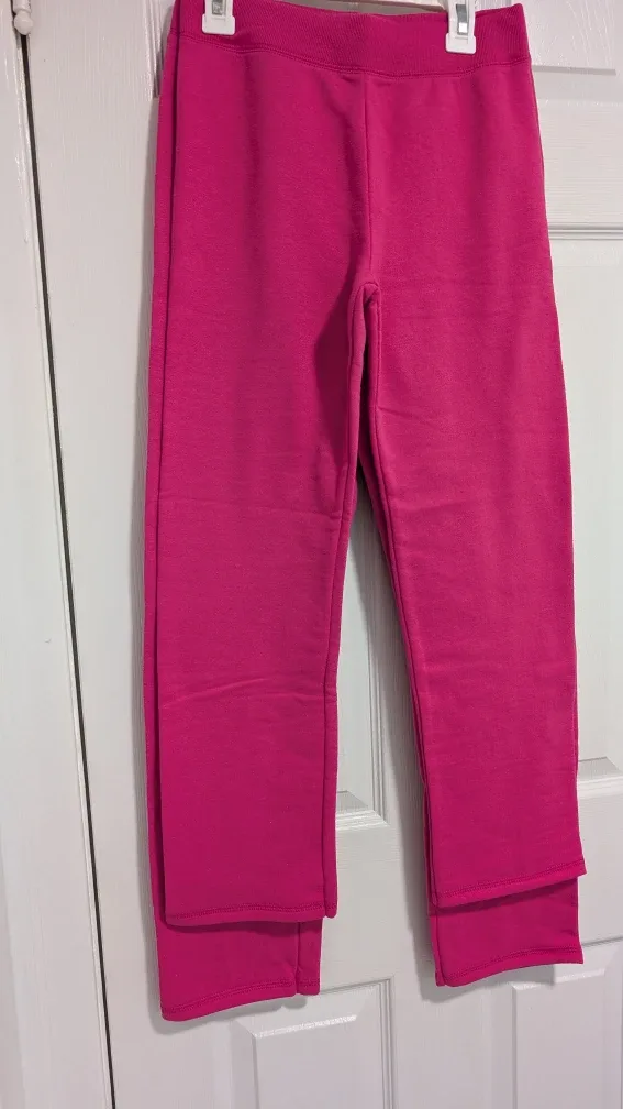 Hanes Ecosmart Youth Medium (7-8)and large(10-12)Pink Sweatpants