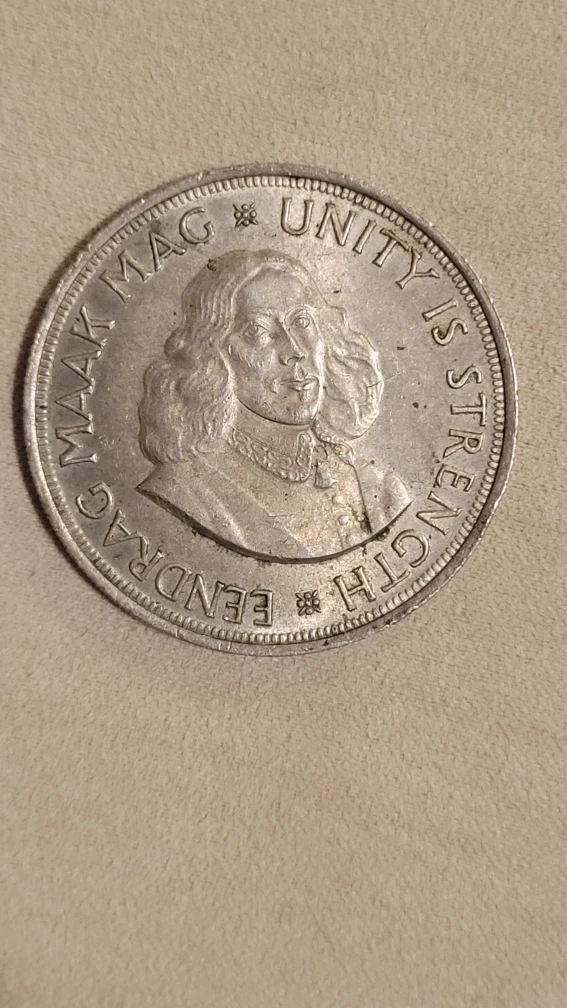 Vintage South African 50c big Silver Coin - 1963
