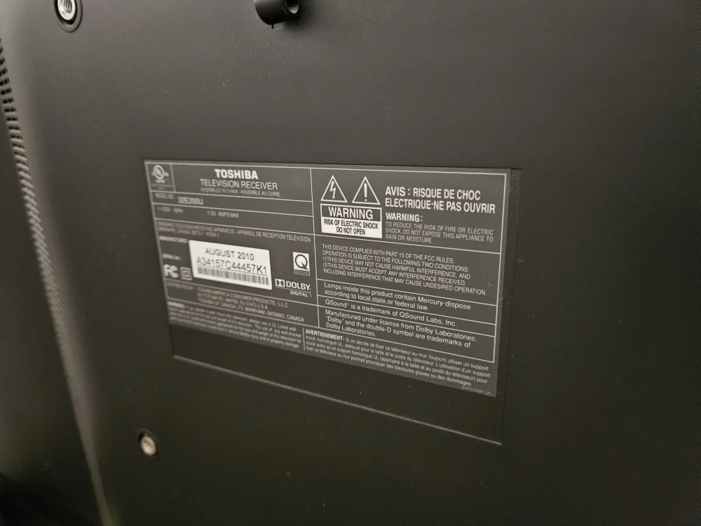 Toshiba 32DE200U Television Receiver - photo 2