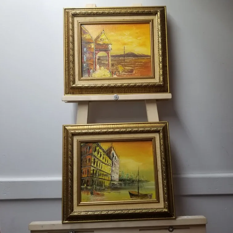 Framed Oil Paintings - Set of Two image indicator(2)
