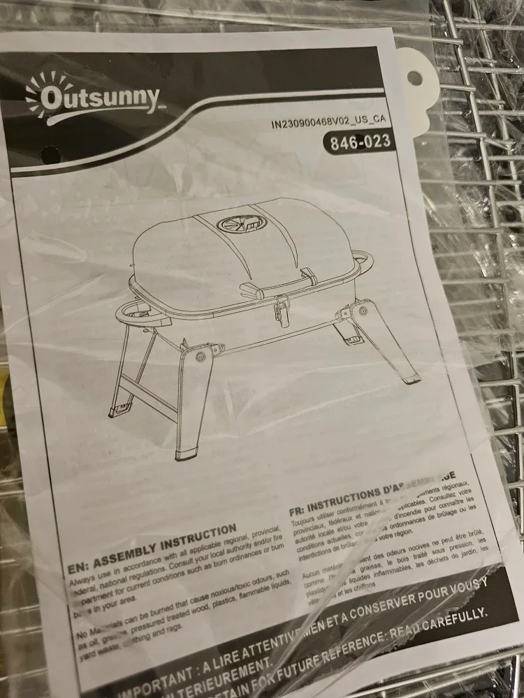 Outsunny Portable Charcoal BBQ Grill - New