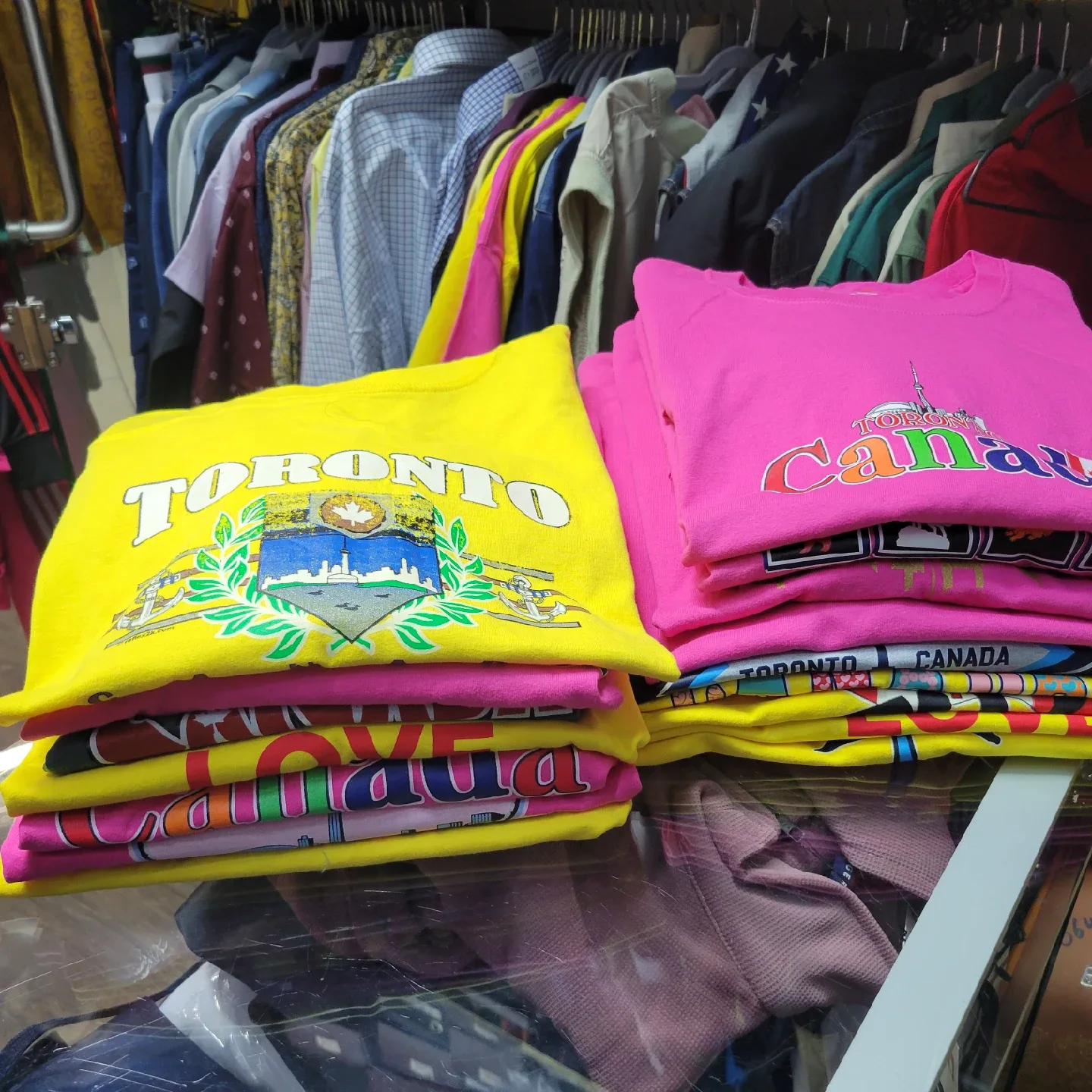 Toronto Canada T-Shirts - Yellow & Pink, XL thumbnail