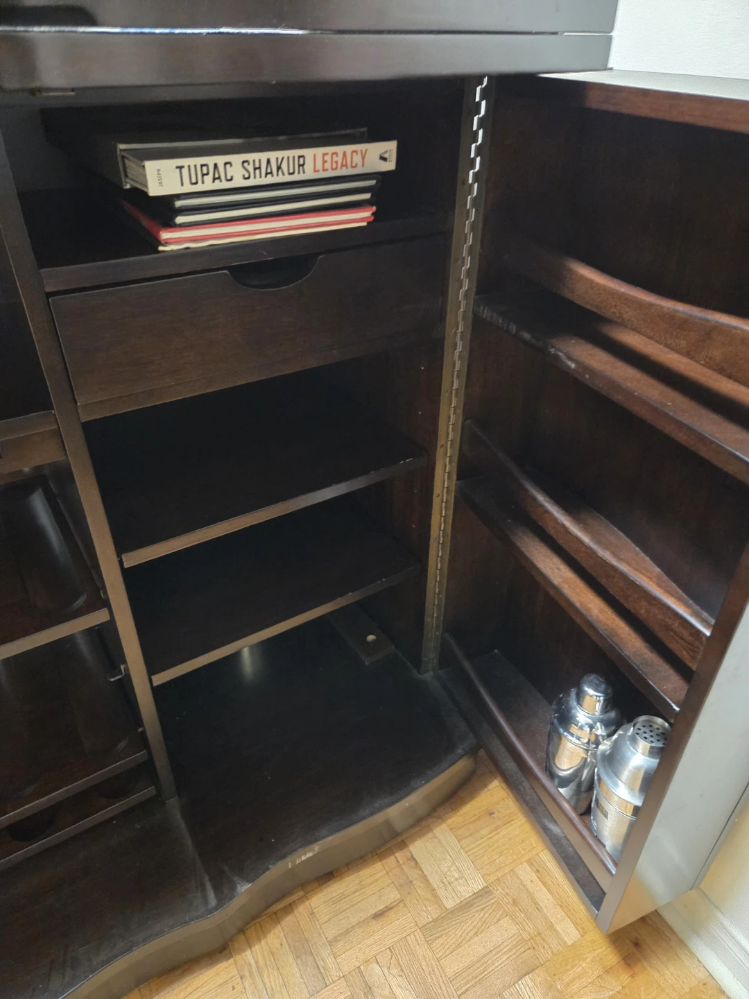 Bar Liquor Wine Cabinet with Storage - photo 4