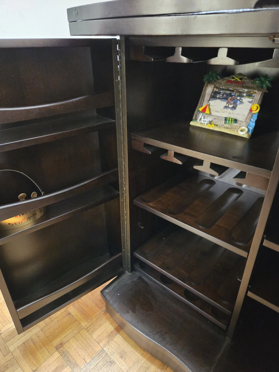 Bar Liquor Wine Cabinet with Storage - photo 5