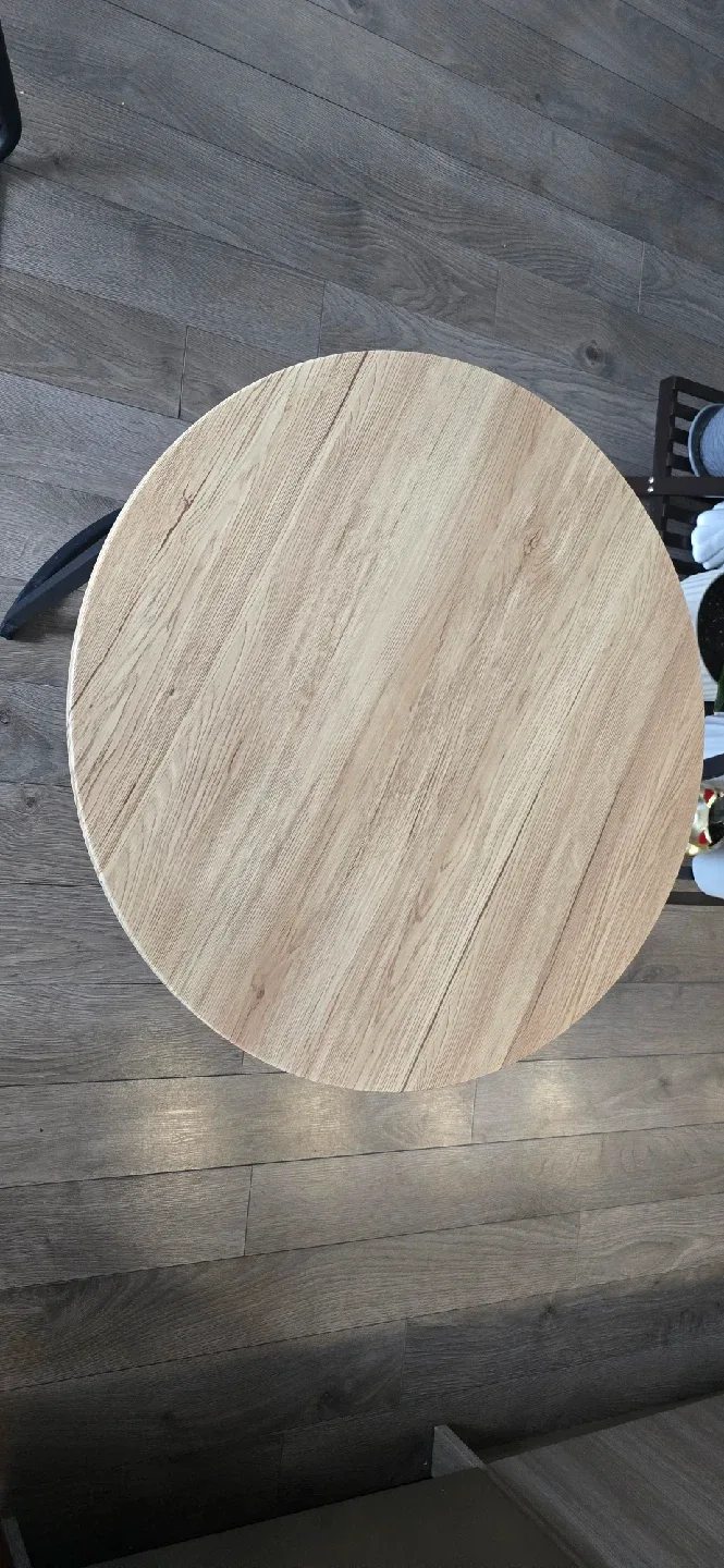 Round Coffee Table - Wood & Black Metal image indicator(2)