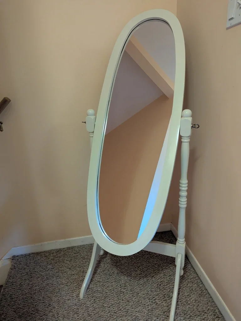 White Cheval Mirror