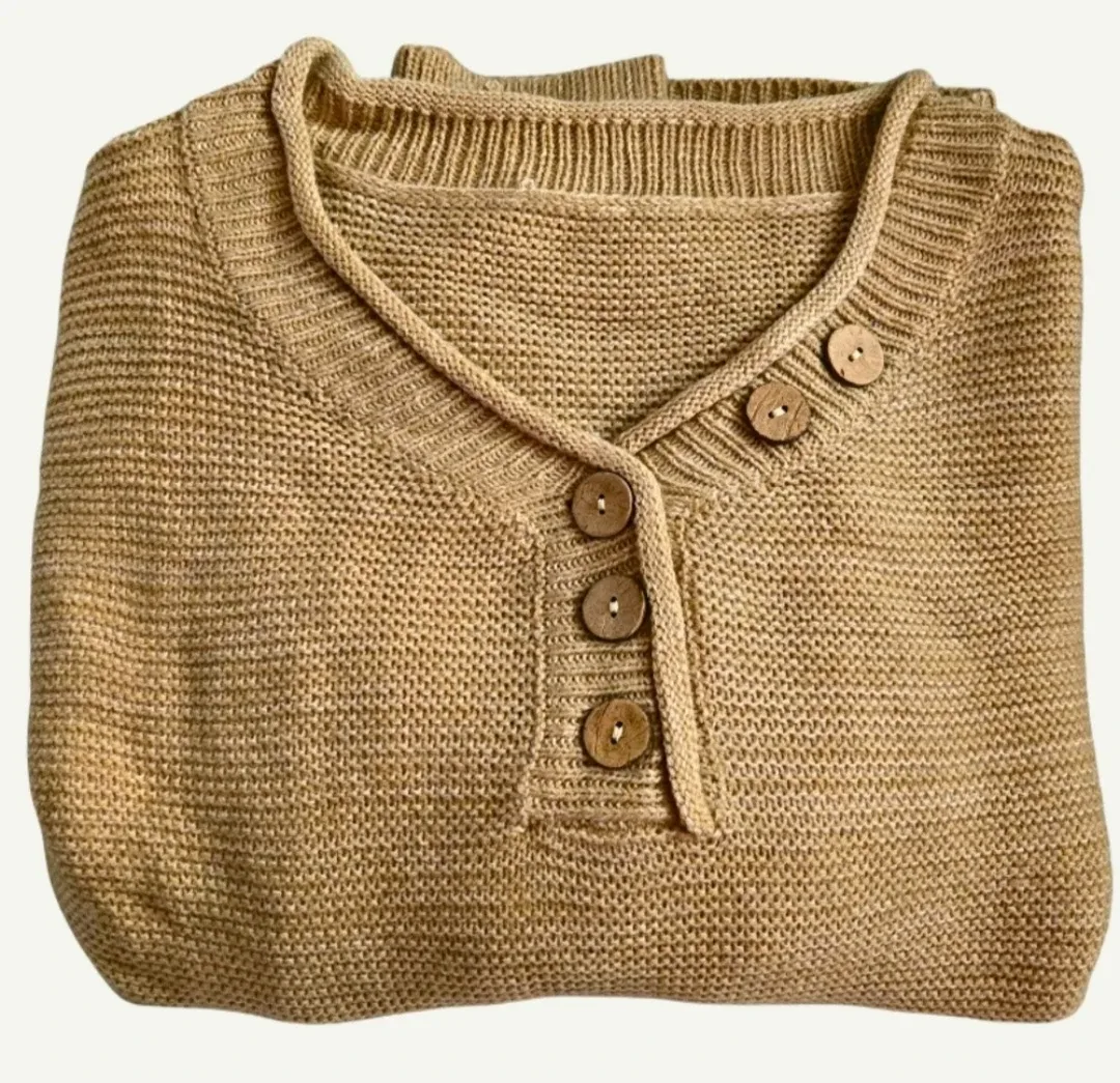 Ribbed Knit Sweater with V-Neck - NWT (size XL) image indicator(7)