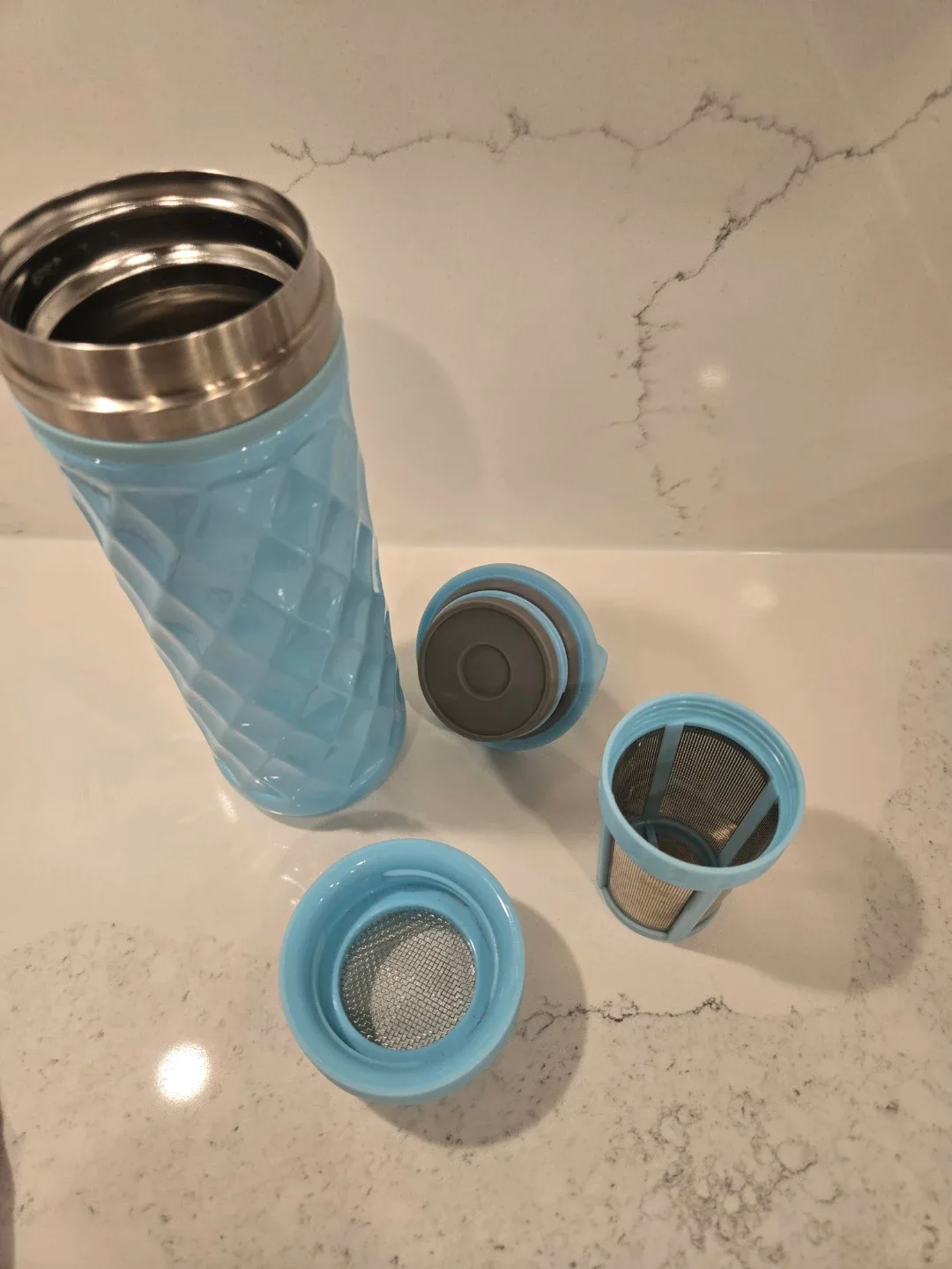David's Tea Blue Teal Teal Infuser Tumbler image indicator(2)