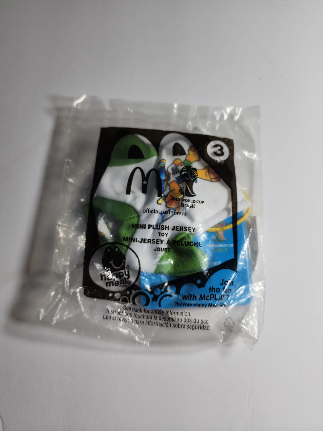 McDonald's FIFA World Cup Brazil Mini Plush Jersey Toy
