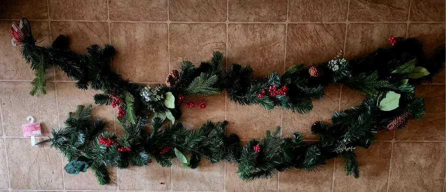 Ashland Christmas Red Berry Garland - 12 ft