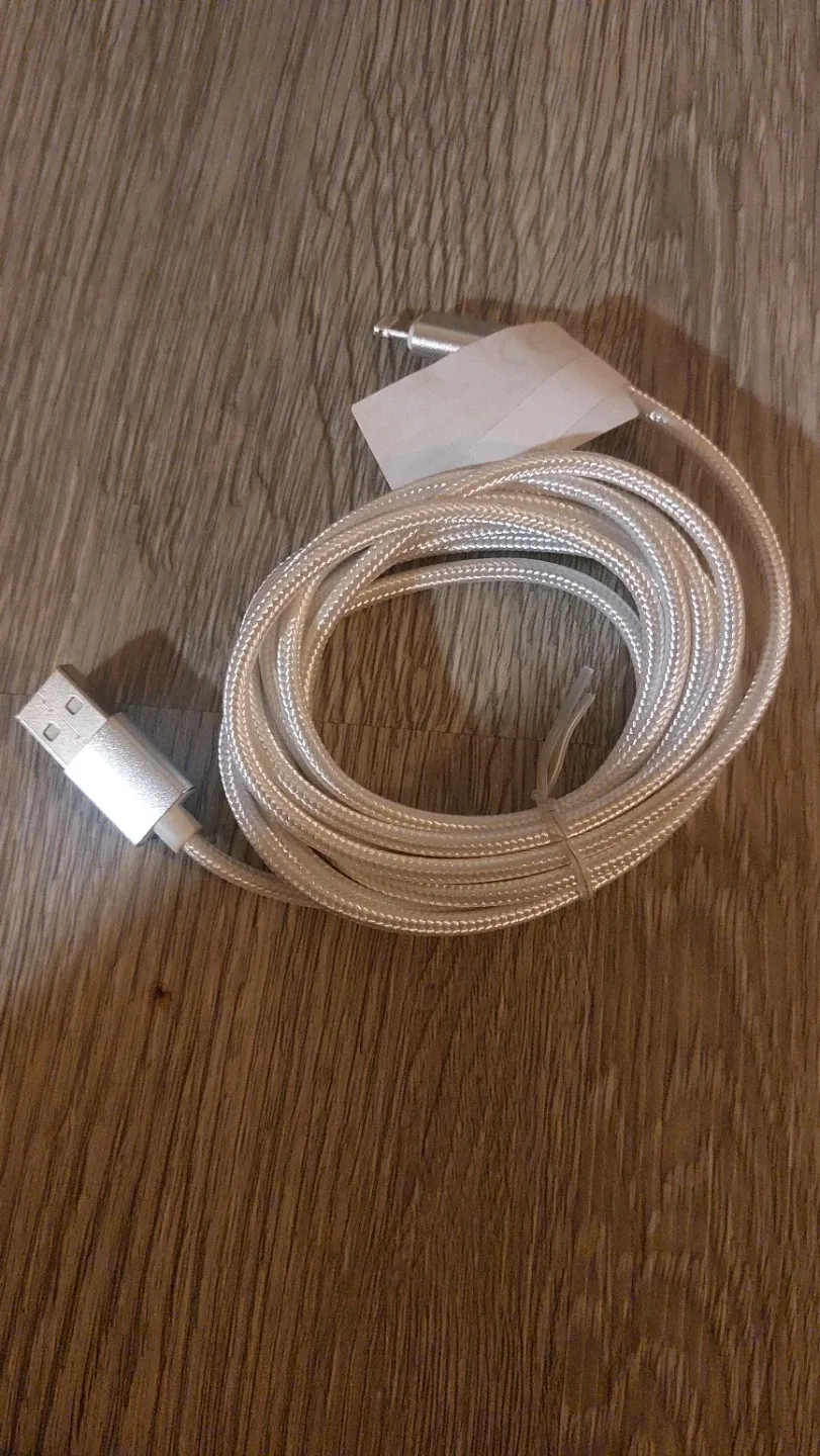 Silver USB Charging Cable for iphone image indicator(2)