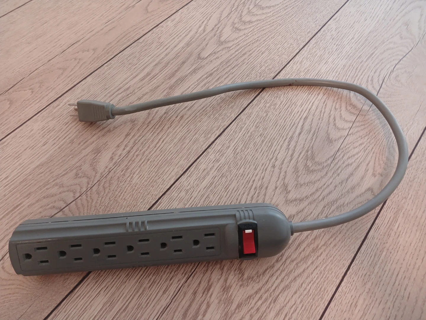 Grey Power Strip Surge Protector