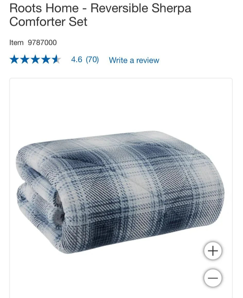 Roots Home Reversible Sherpa Comforter Set - photo 5