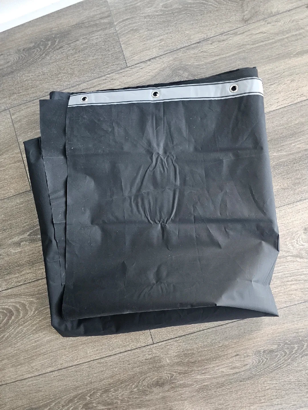 Black Shower Curtain liner with Hooks image indicator(2)