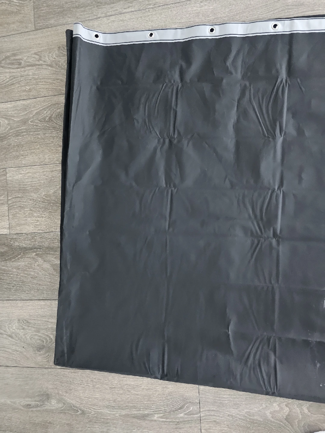 Black Shower Curtain liner with Hooks - photo 3