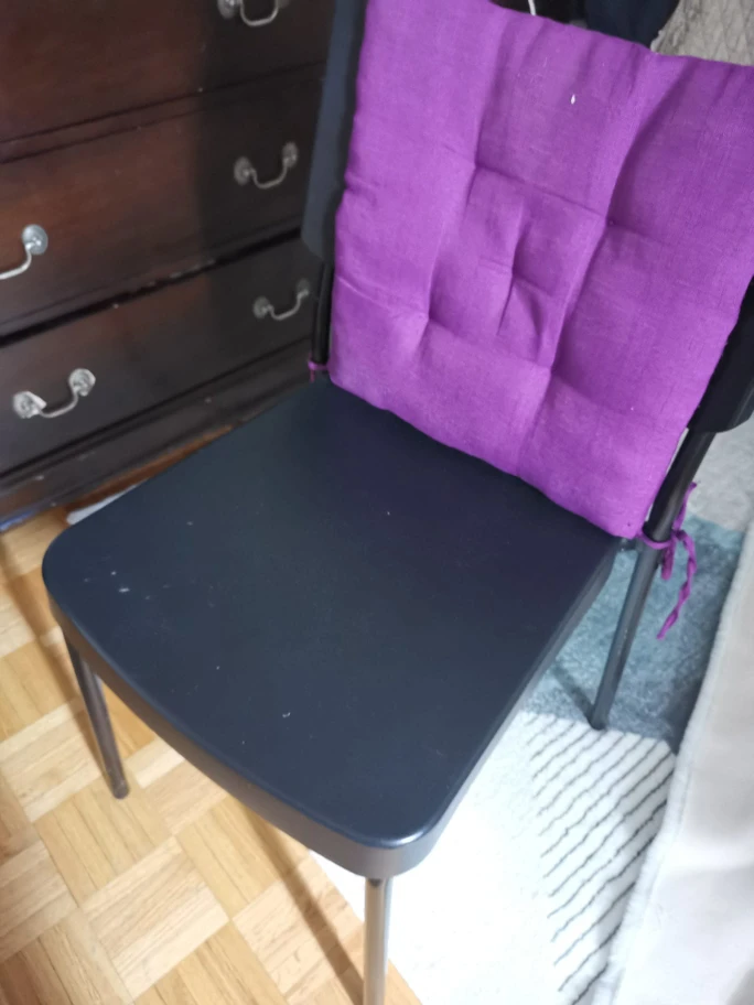 IKEA Herman Chair with Purple Cushion - photo 2