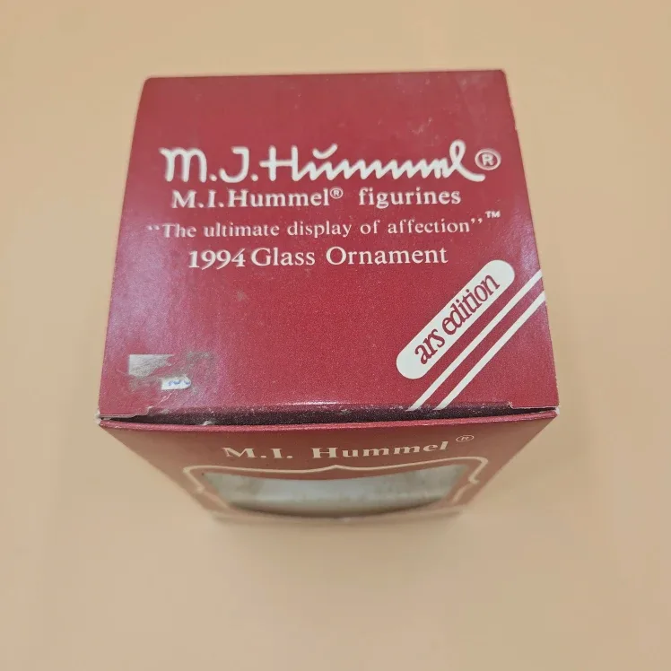 Heavenly Angel Christmas Glass Ornament M J Hummel 1994 image indicator(3)