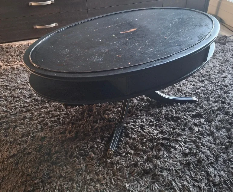 Black Oval Coffee Table