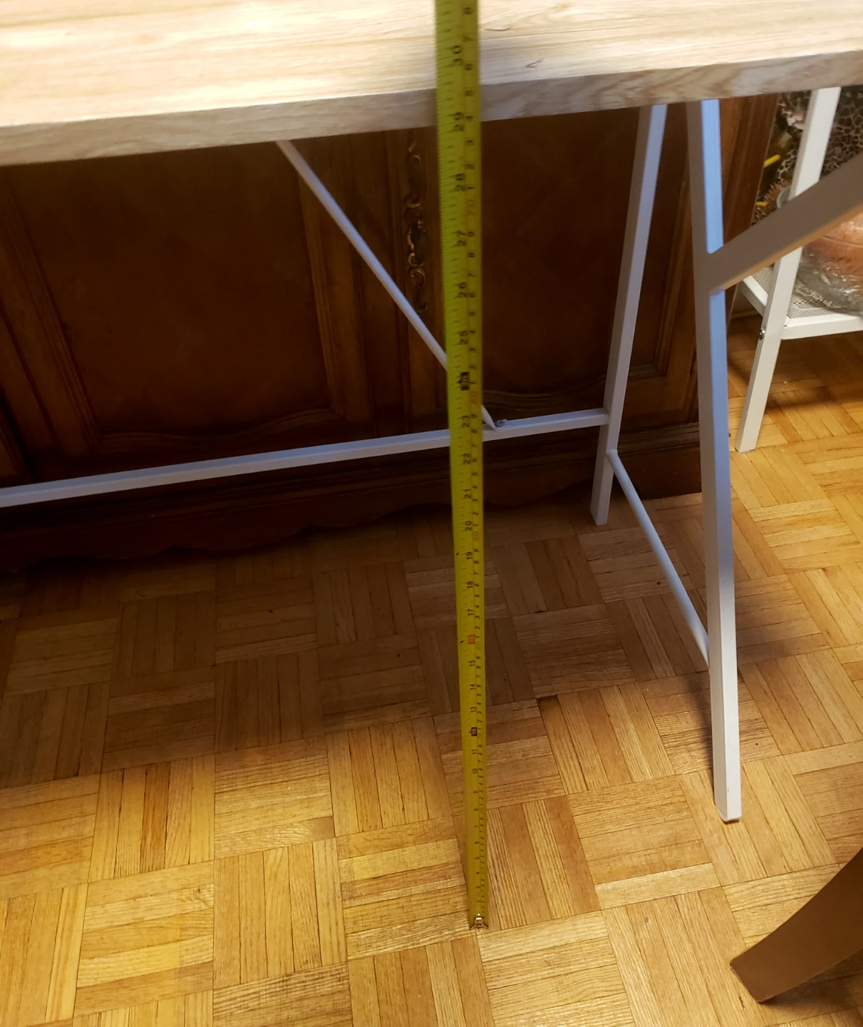 Light Wood & White Desk - photo 3