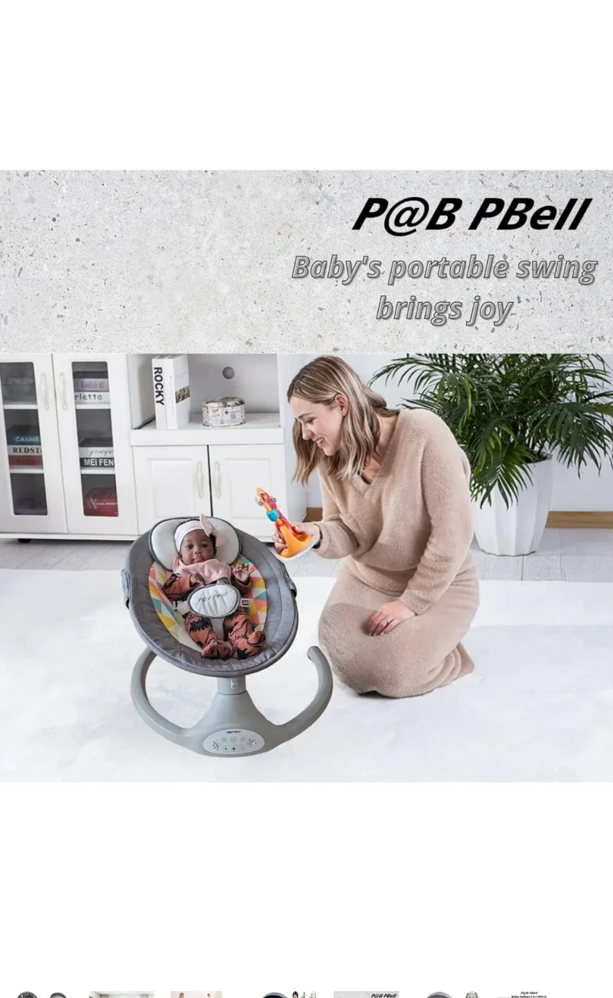 New Baby Swings for Infants, Infant Swing, 3 Seat Positions image indicator(6)