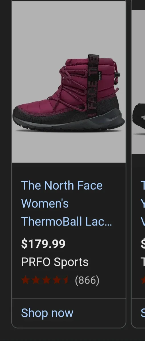 The North Face Thermoball Lace Up Waterproof Boot Women's 6 image indicator(3)