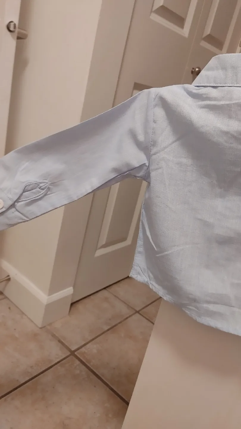 Baby Blue Button-Up Shirt - Size 6-9 Months image indicator(8)