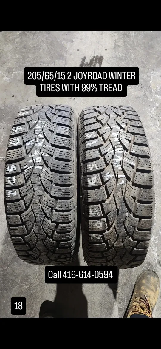205/65/15 Joyroad Winter Tires - 99% Tread