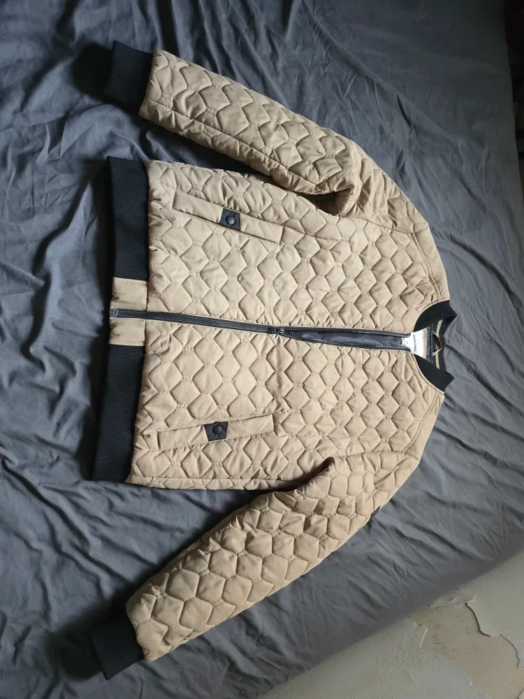 JACK & JONES Beige Padded Bomber Quilted Jacket, Size XL image indicator(3)