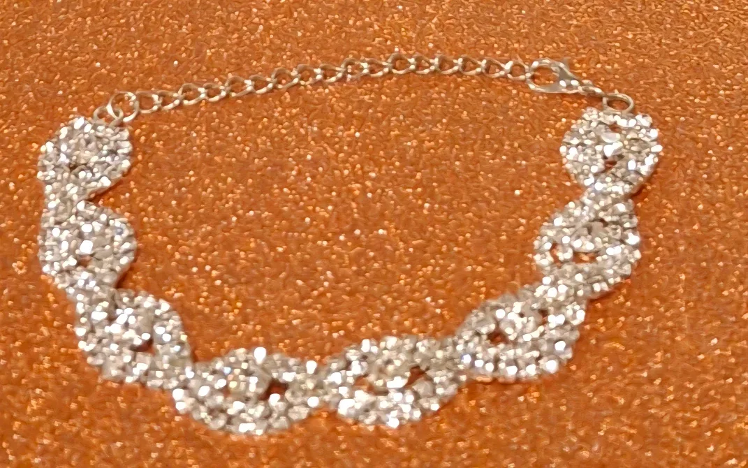Silver and rhinestone Bracelet