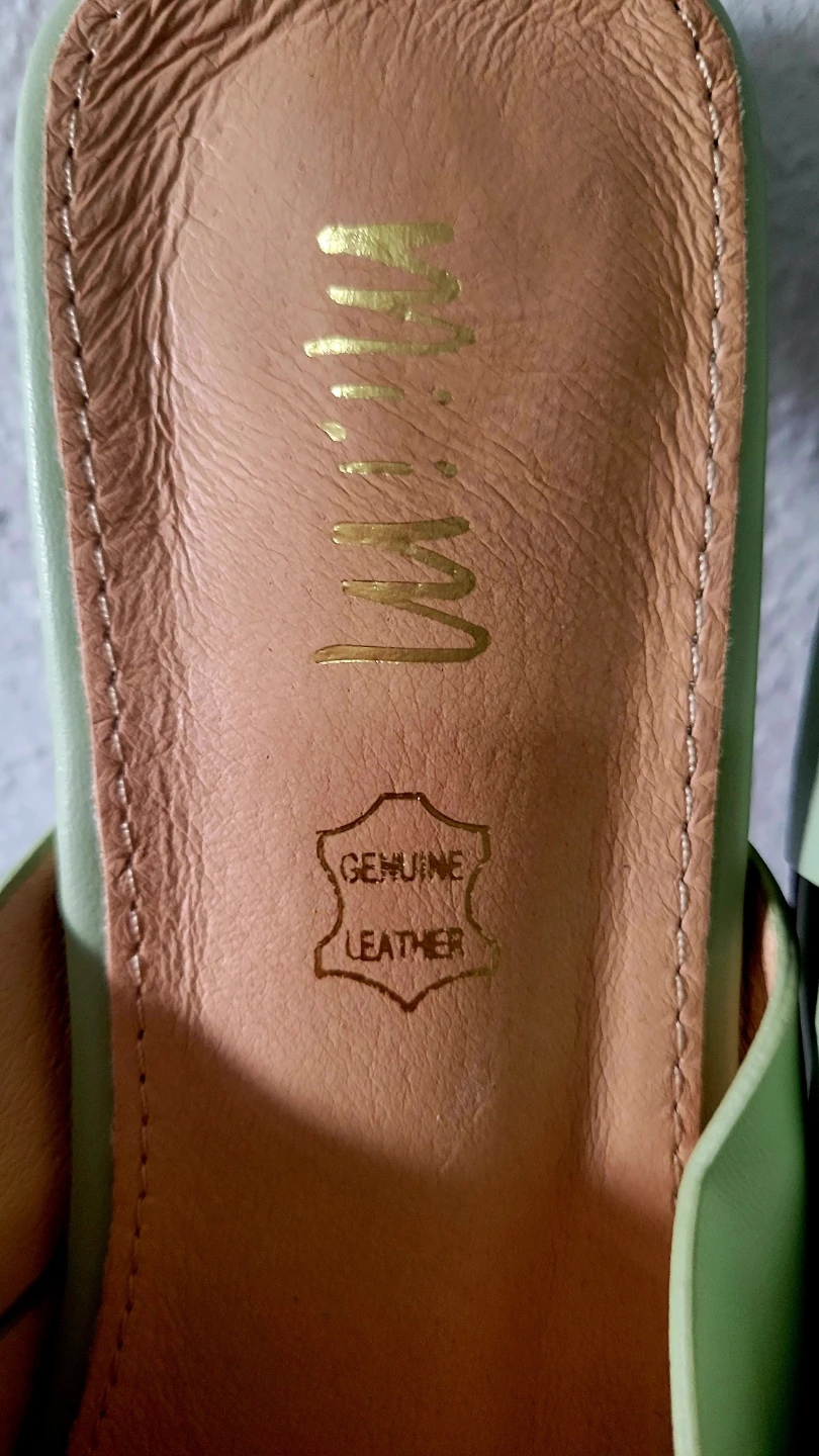 MiiM Reece Mint Green Leather Sandals US 10 - photo 2