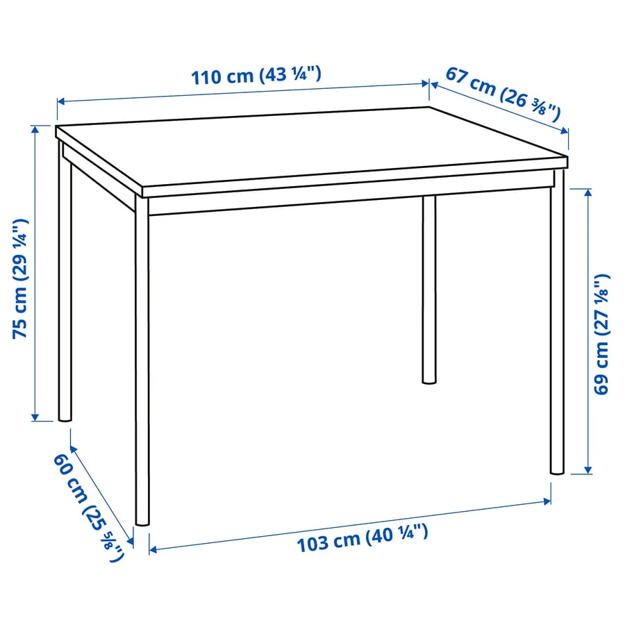 (Used) IKEA Sandsberg Black Dining Table - photo 2