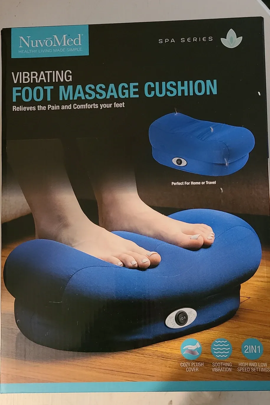 NuvoMed Vibrating Foot Massage Cushion - Like New!