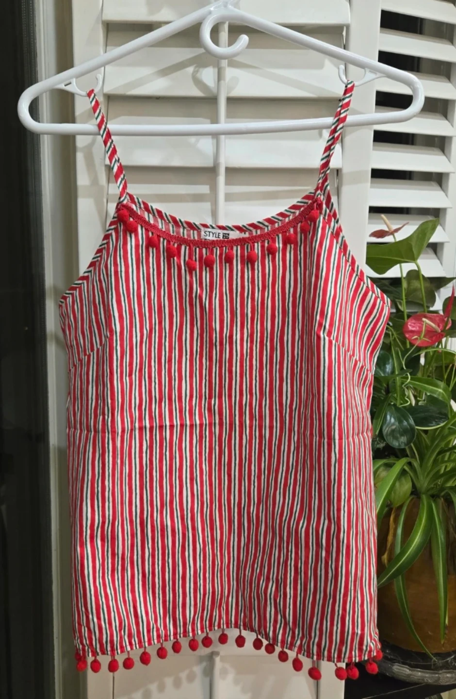 Style & Co Red Striped Tank Top - photo 2